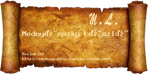 Mednyánszky László névjegykártya