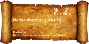 Mednyánszky László névjegykártya