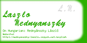 laszlo mednyanszky business card