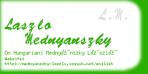 laszlo mednyanszky business card